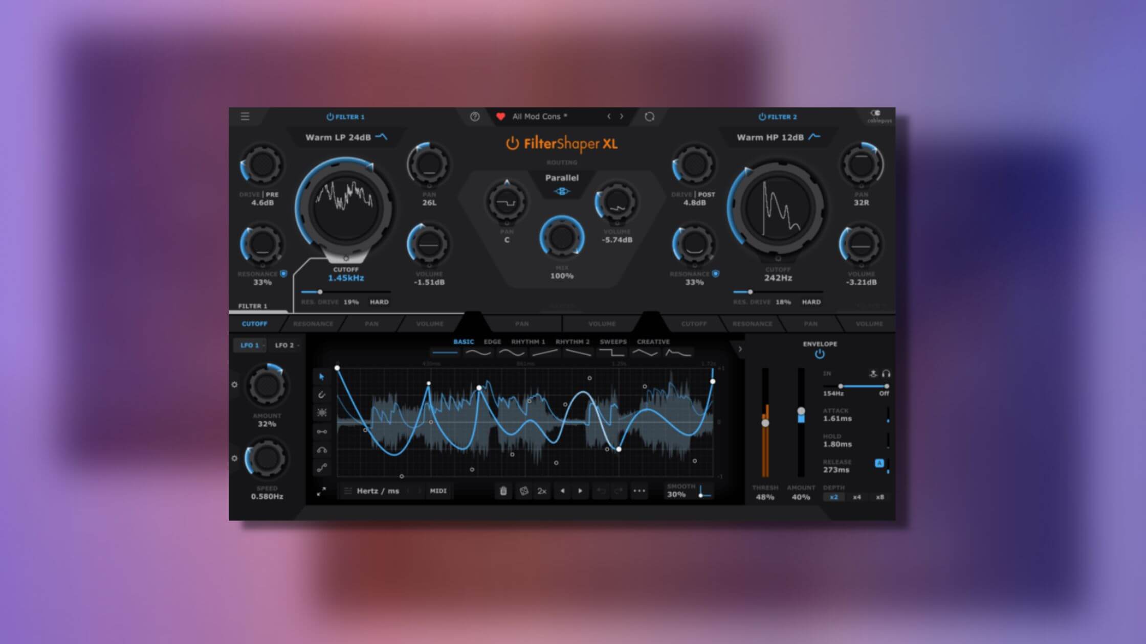 Cableguys FilterShaper XL: add rhythm and character to your sounds