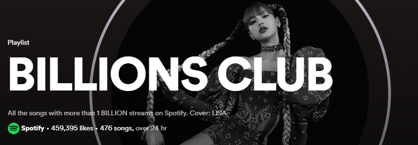 Spotify Billion plays club