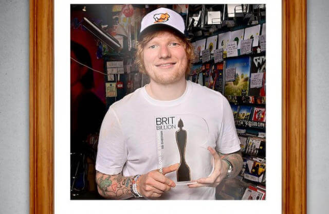 Ed Sheeran is the first British artist to receive Gold BRIT Billion Award  for 10 Billion UK streams - RouteNote Blog