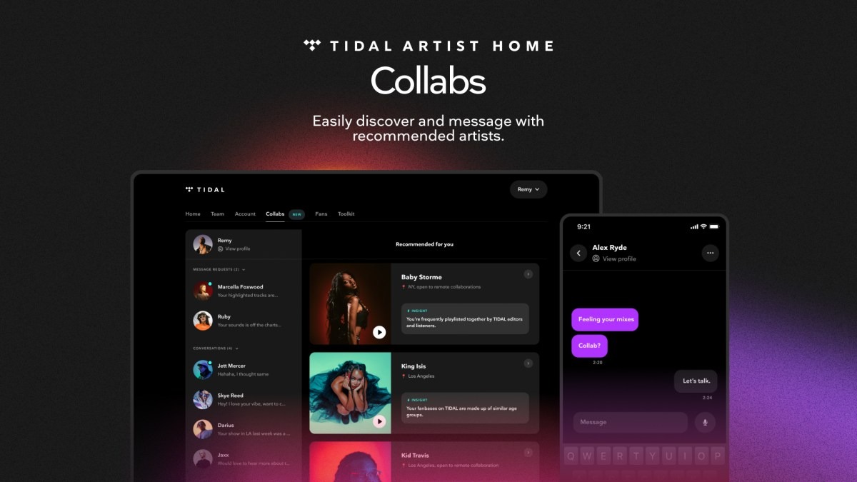 TIDAL Collabs is connecting you with other artists now