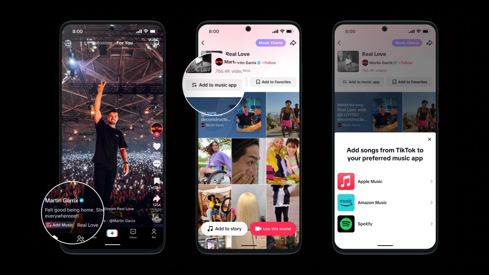 TikTok partner with Spotify, Apple Music, and Amazon