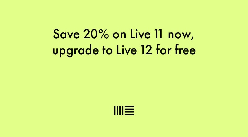 Get 20% off Ableton + a free upgrade to Live 12