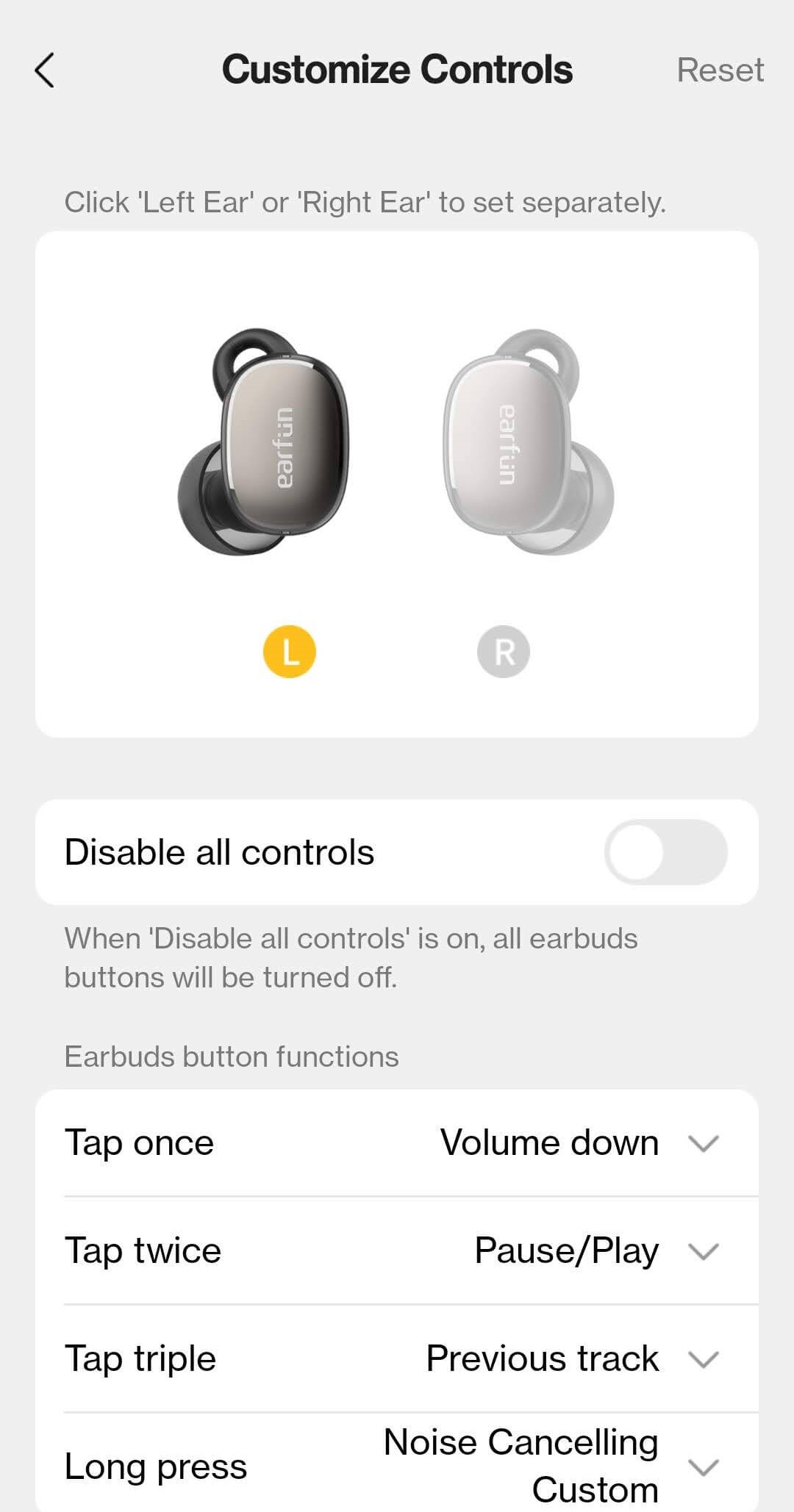 The EarFun companion app makes it easy enough to adjust touch controls to your taste