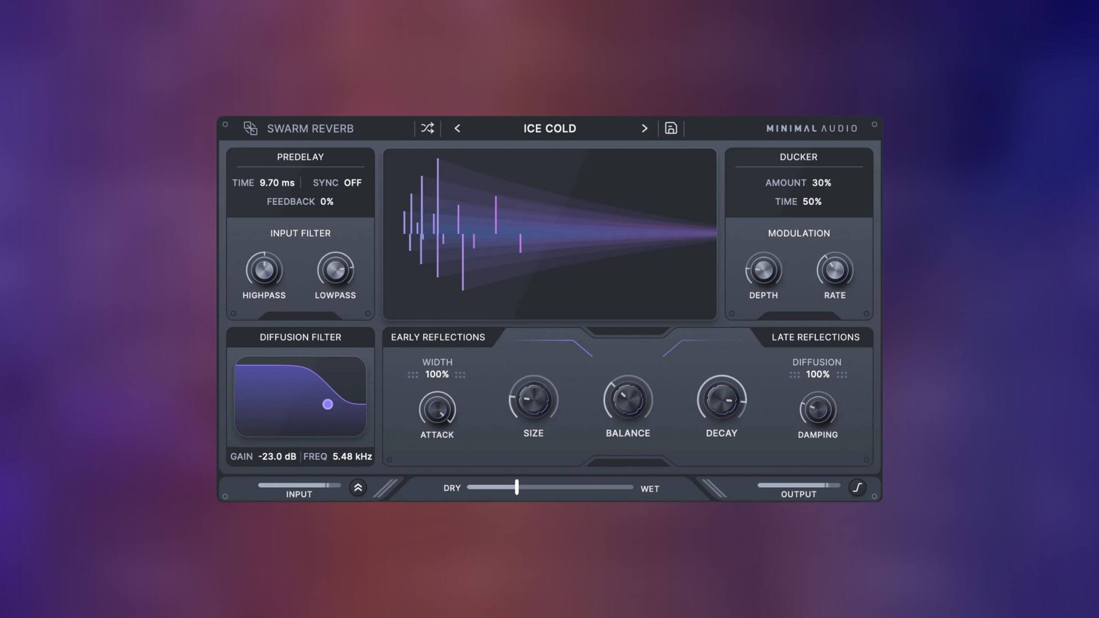 Minimal Audio Swarm Reverb for creative sound design at an affordable price