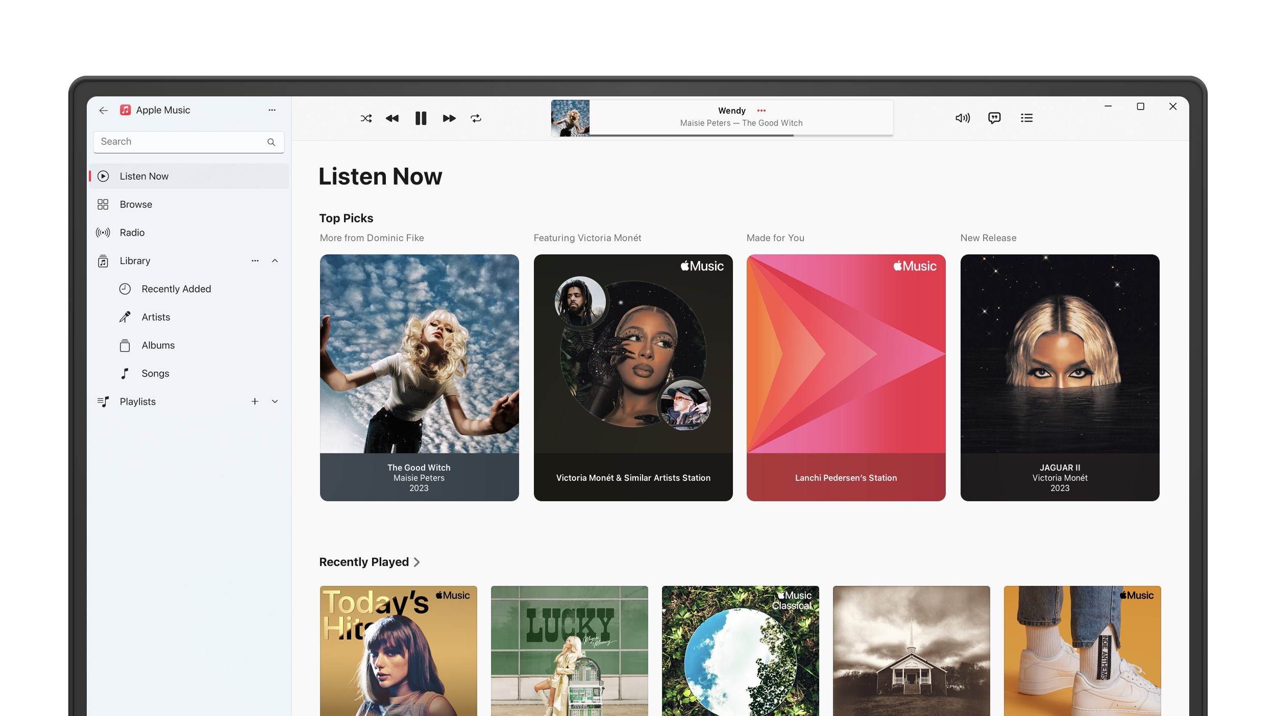The new Apple Music app on Windows