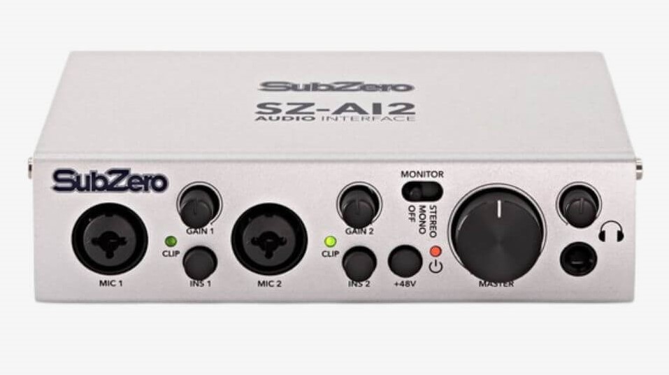 The SubZero AI2 boasts two XLR / instrument jacks. Connect to your speakers via balanced TRS or unbalanced TS cables.  
