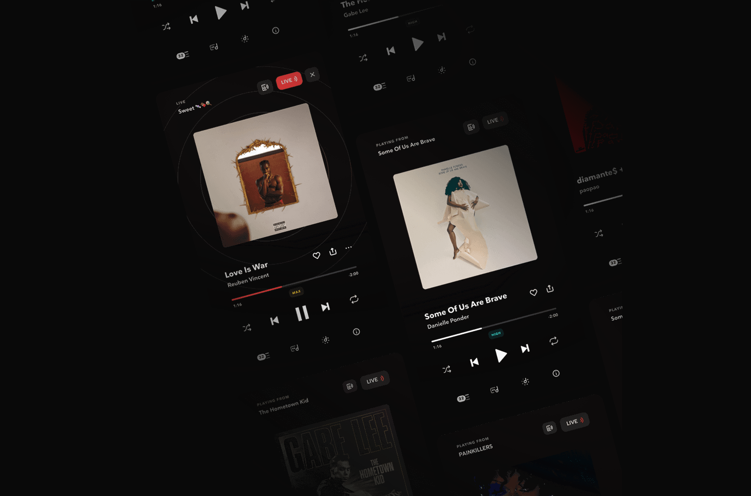 Two screenshots of the TIDAL mobile interface