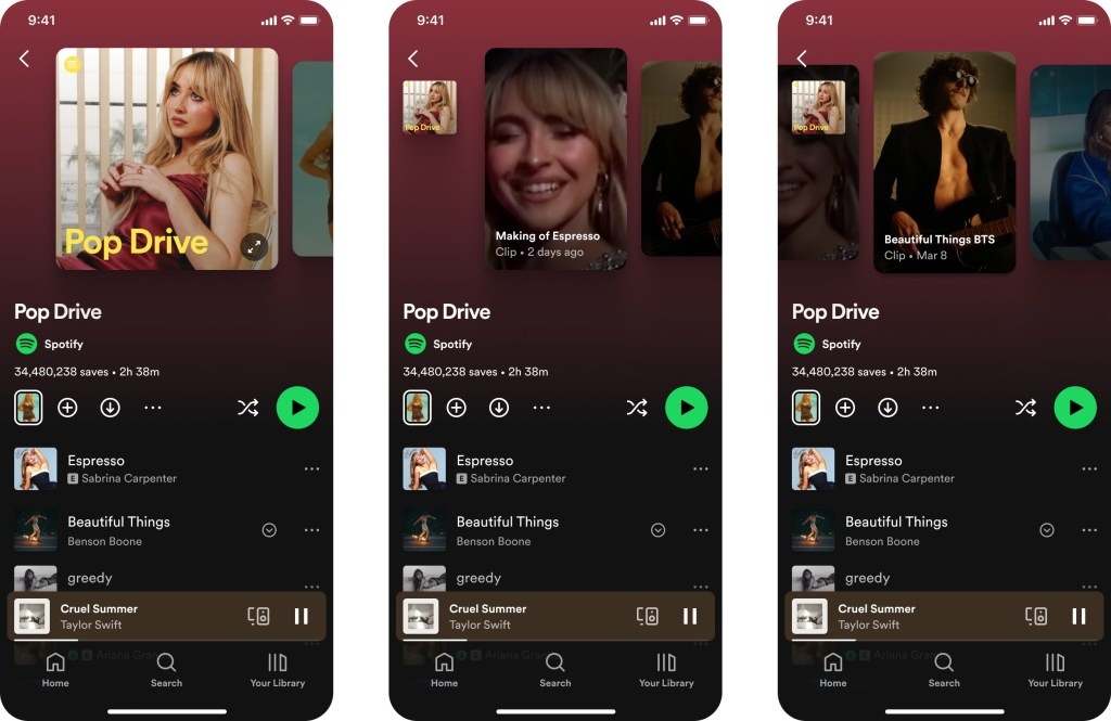 Spotify brings video to playlists