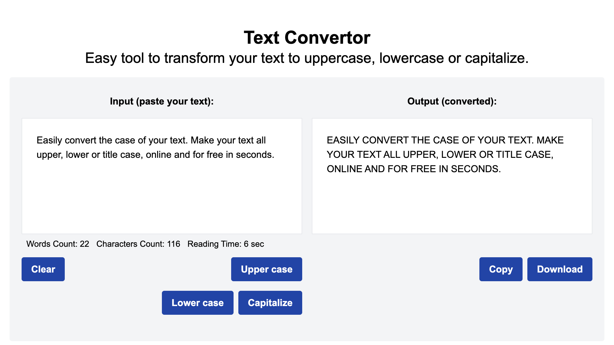RouteNote Convert – Free upper case, lower case and capitalization tools