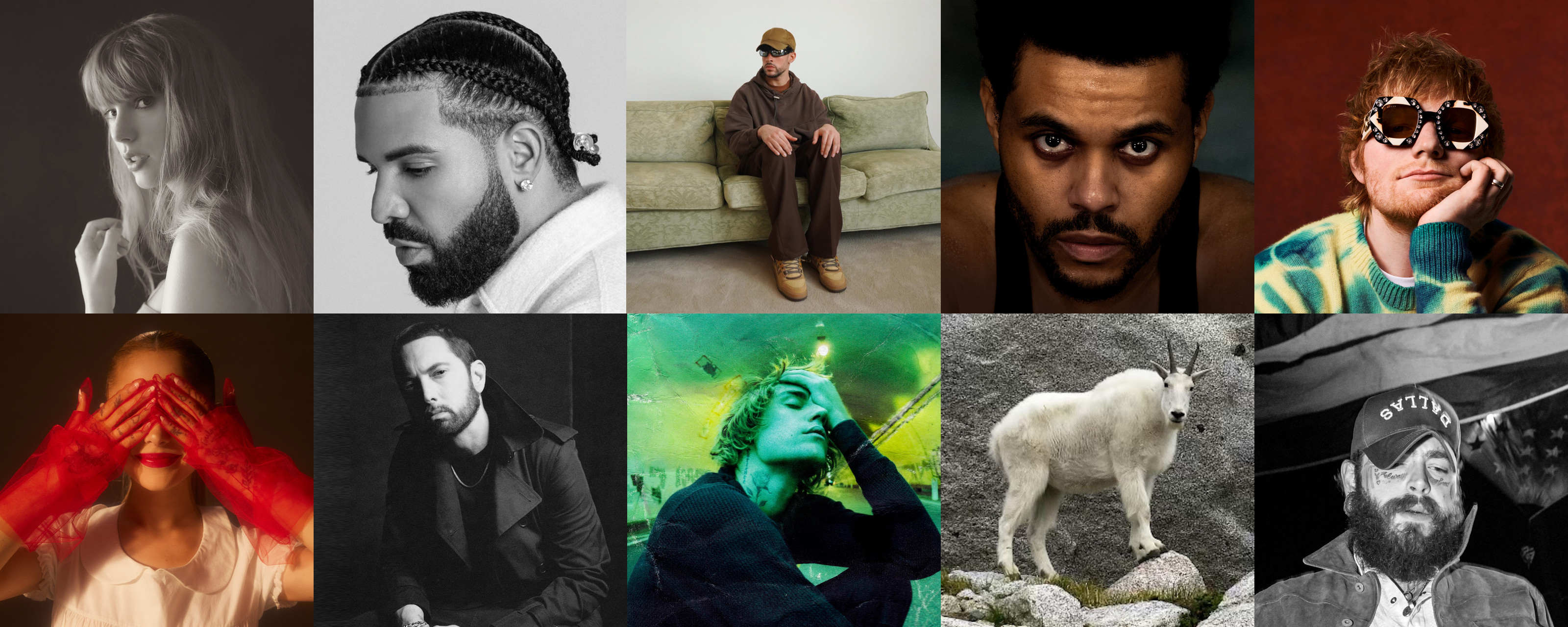 Top 10 most-streamed artists of all-time on Spotify in 2024