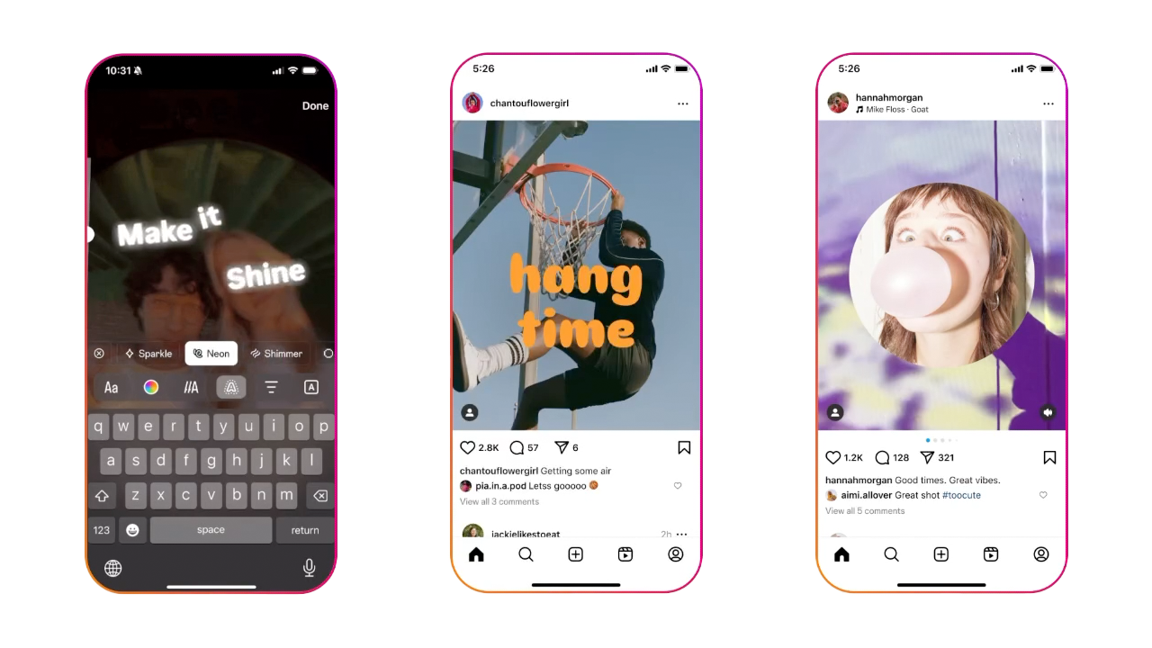 Text and stickers come to feed posts on Instagram