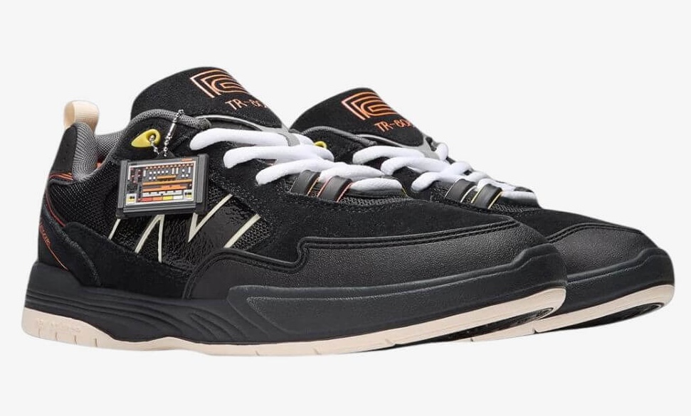 Roland X New Balance TM808 skater shoes celebrate 808 day on August 8th, now at the New Balance online store for $119.99.  