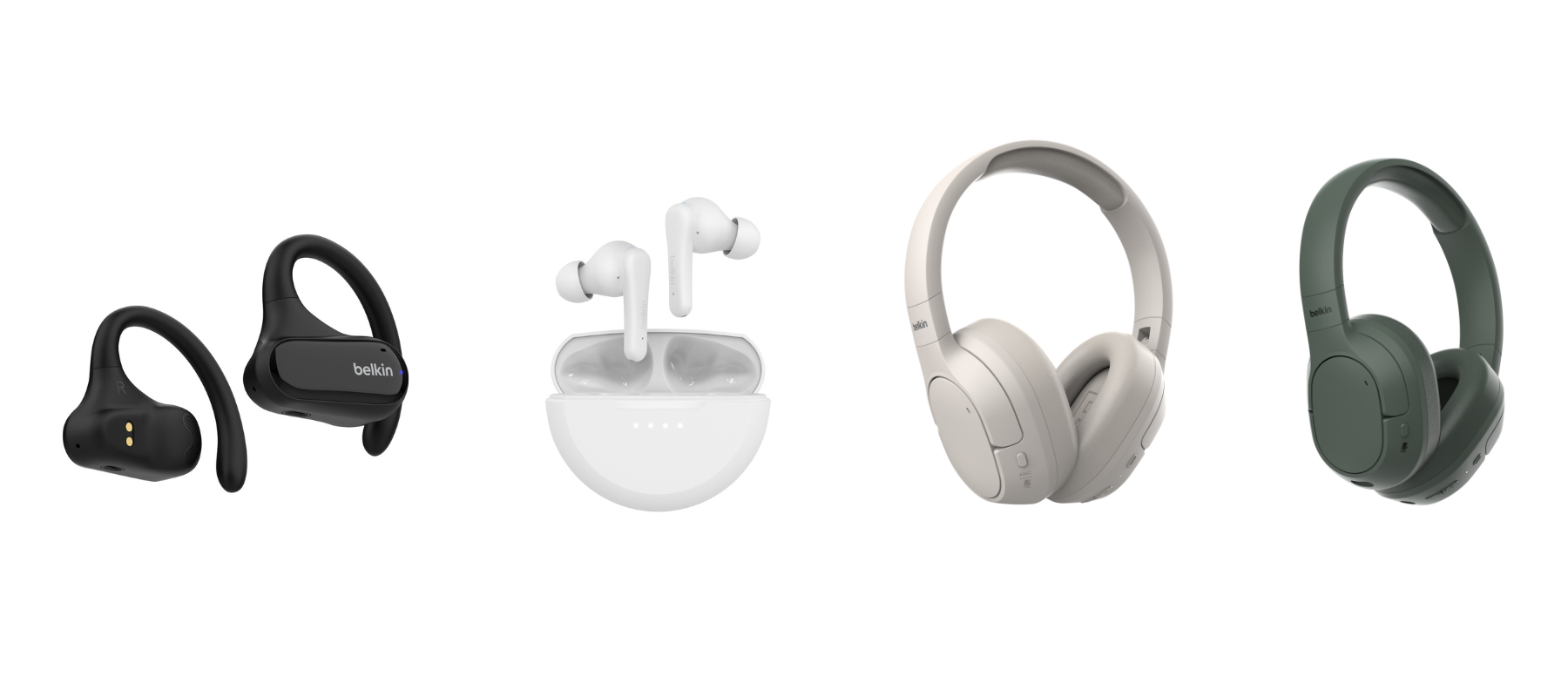 Belkin just announced four new pairs of budget earbuds and over-ear headphones