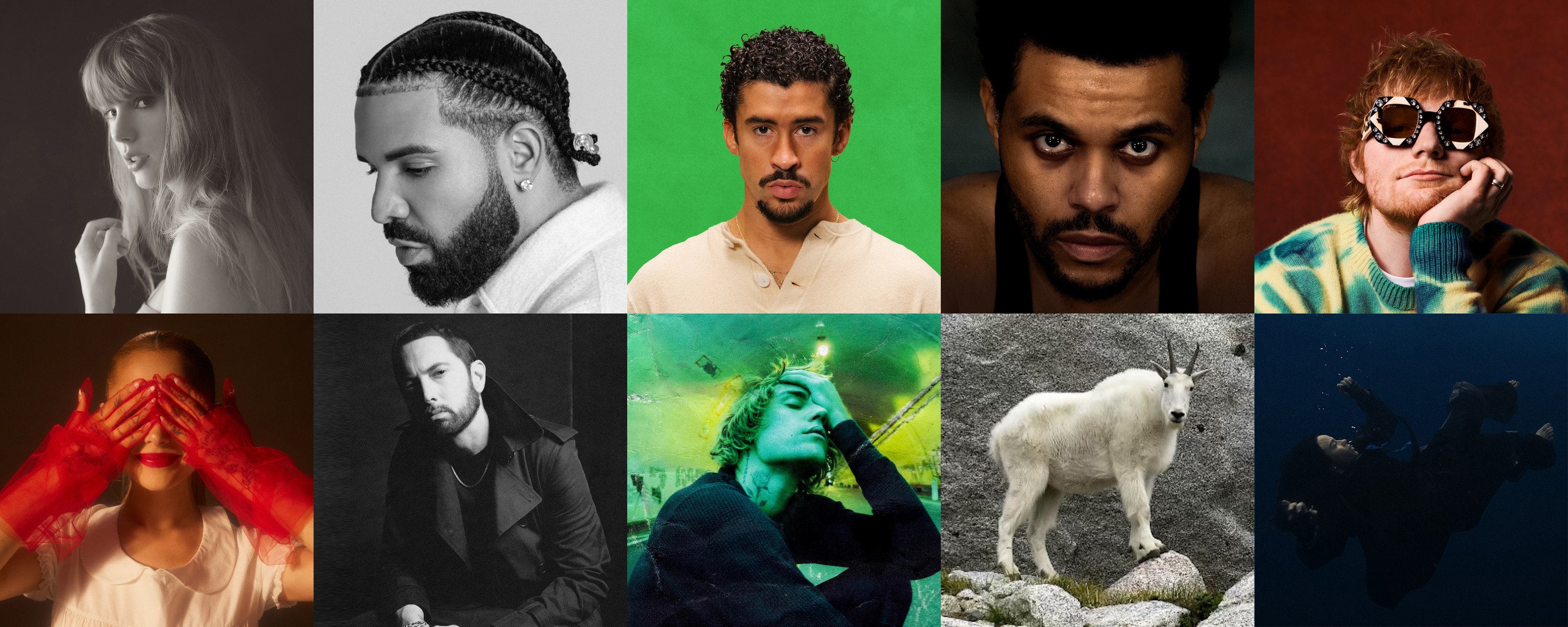 Top 10 most-streamed artists of all-time on Spotify in 2025