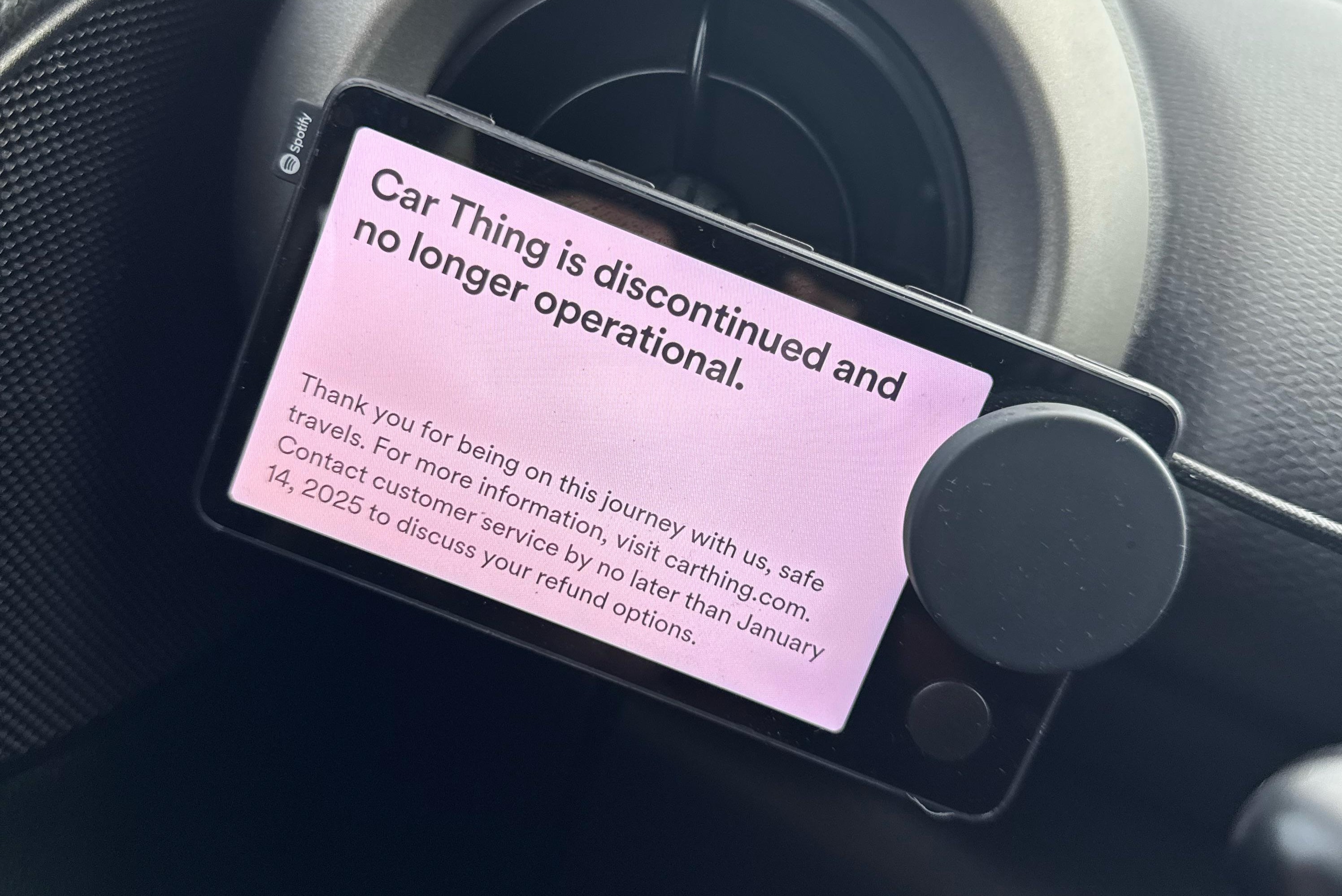 Spotify Car Thing: Your last chance to claim a refund