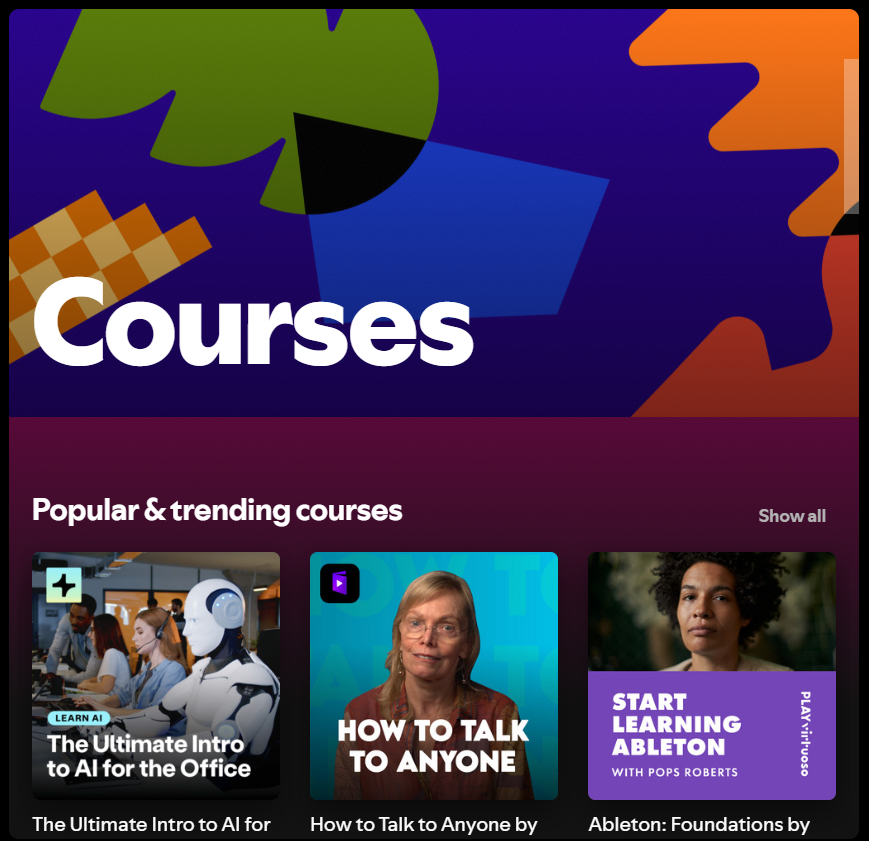 Are Spotify’s courses coming to the U.S. soon?