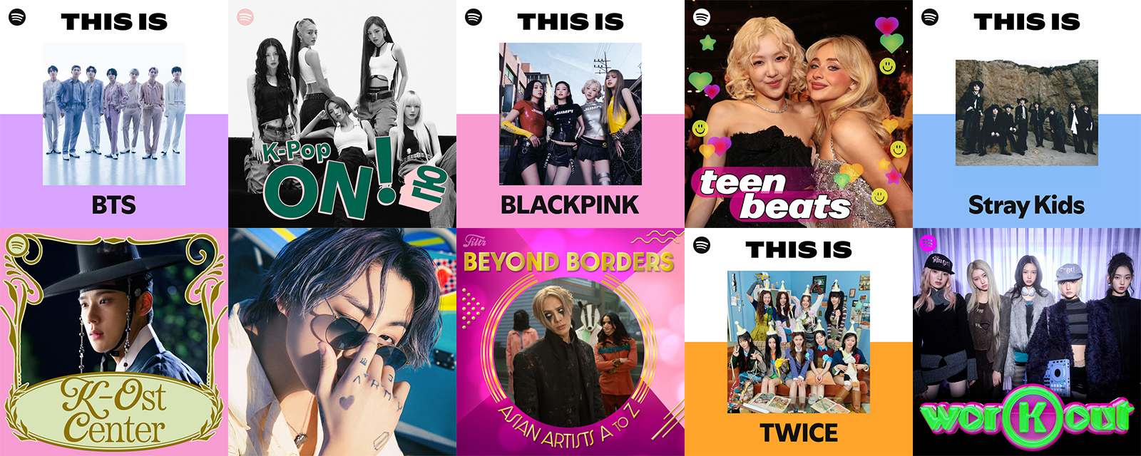 Top 10 most-liked K-pop Spotify playlists in 2026