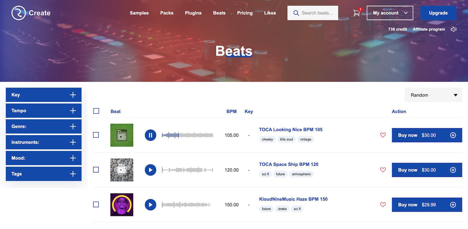 RouteNote Create now sells beats to artists