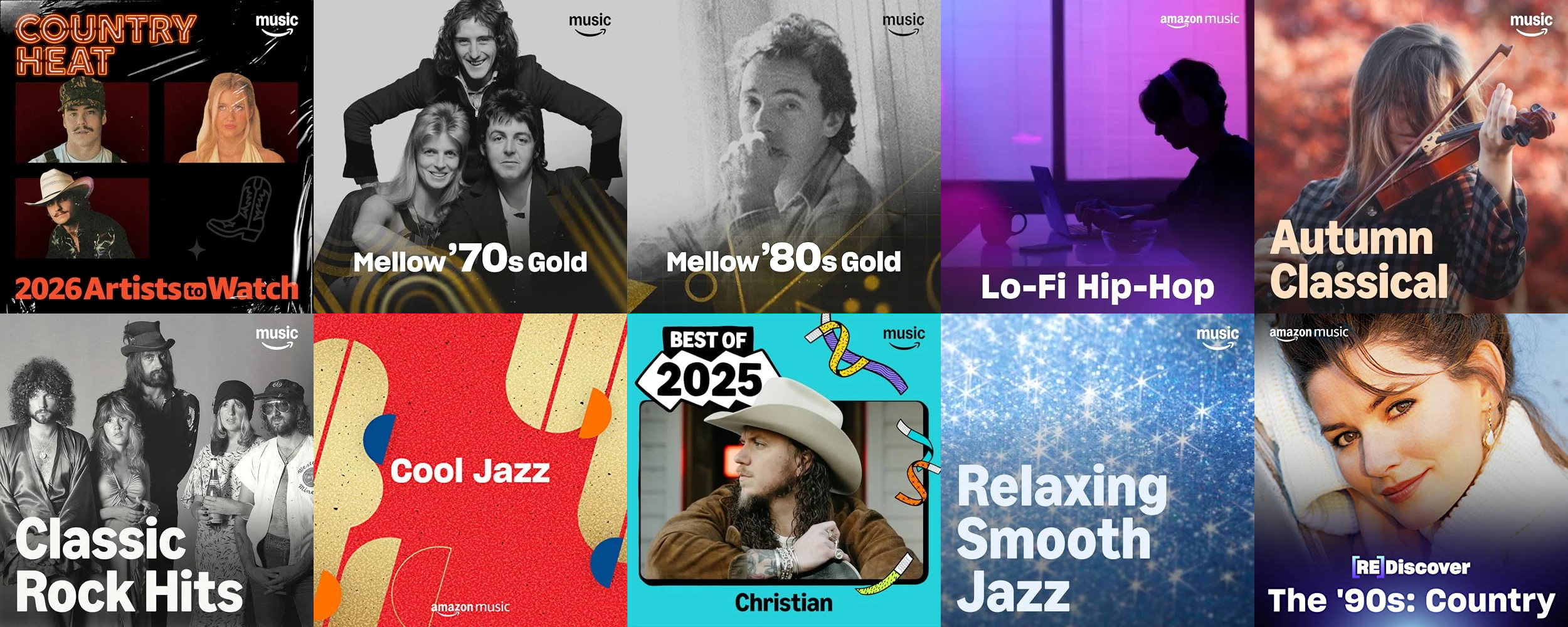 Top 10 most followed playlists on Amazon Music in 2026