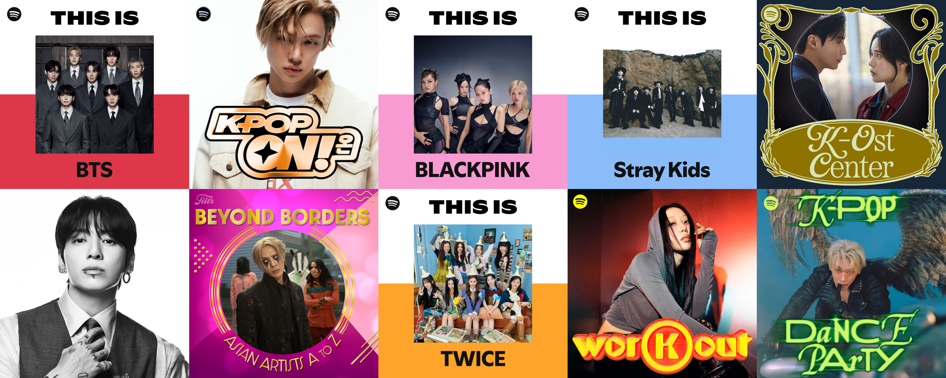 Top 10 most-liked K-pop Spotify playlists in 2026