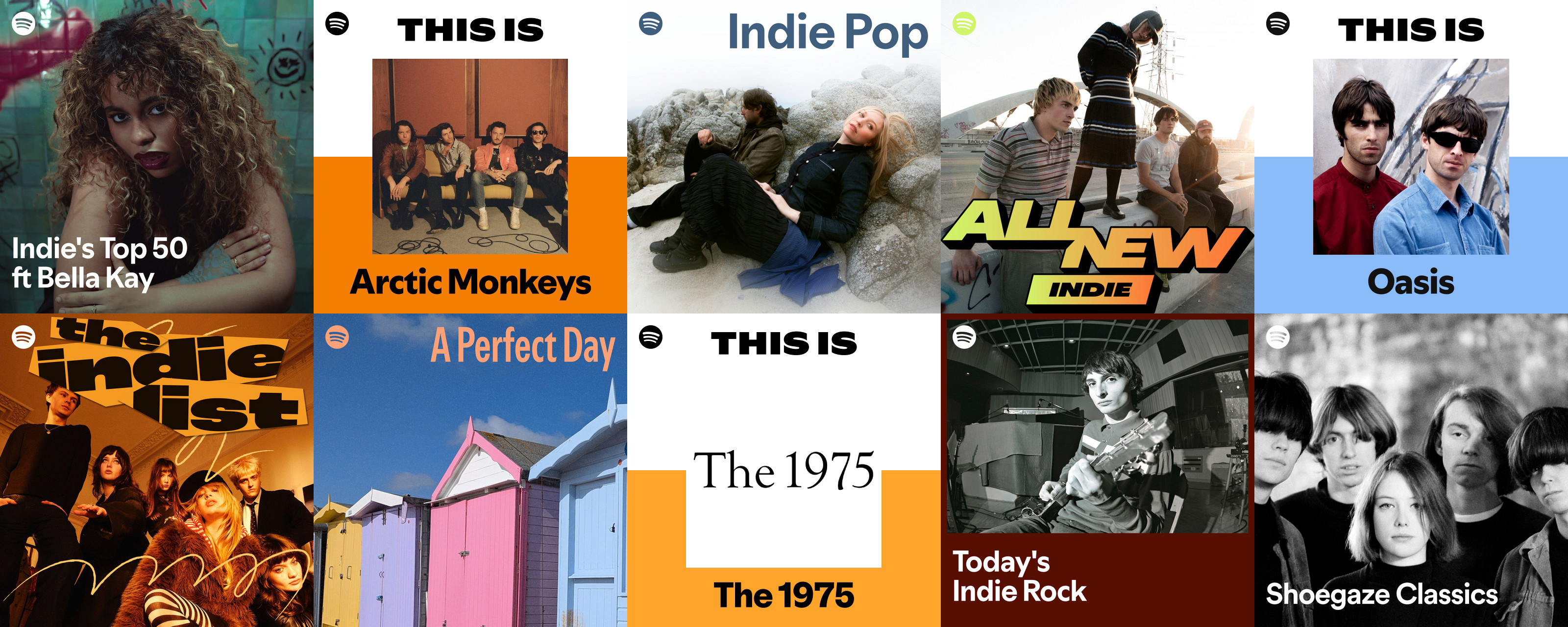 The most-followed playlists for indie music on Spotify in 2026