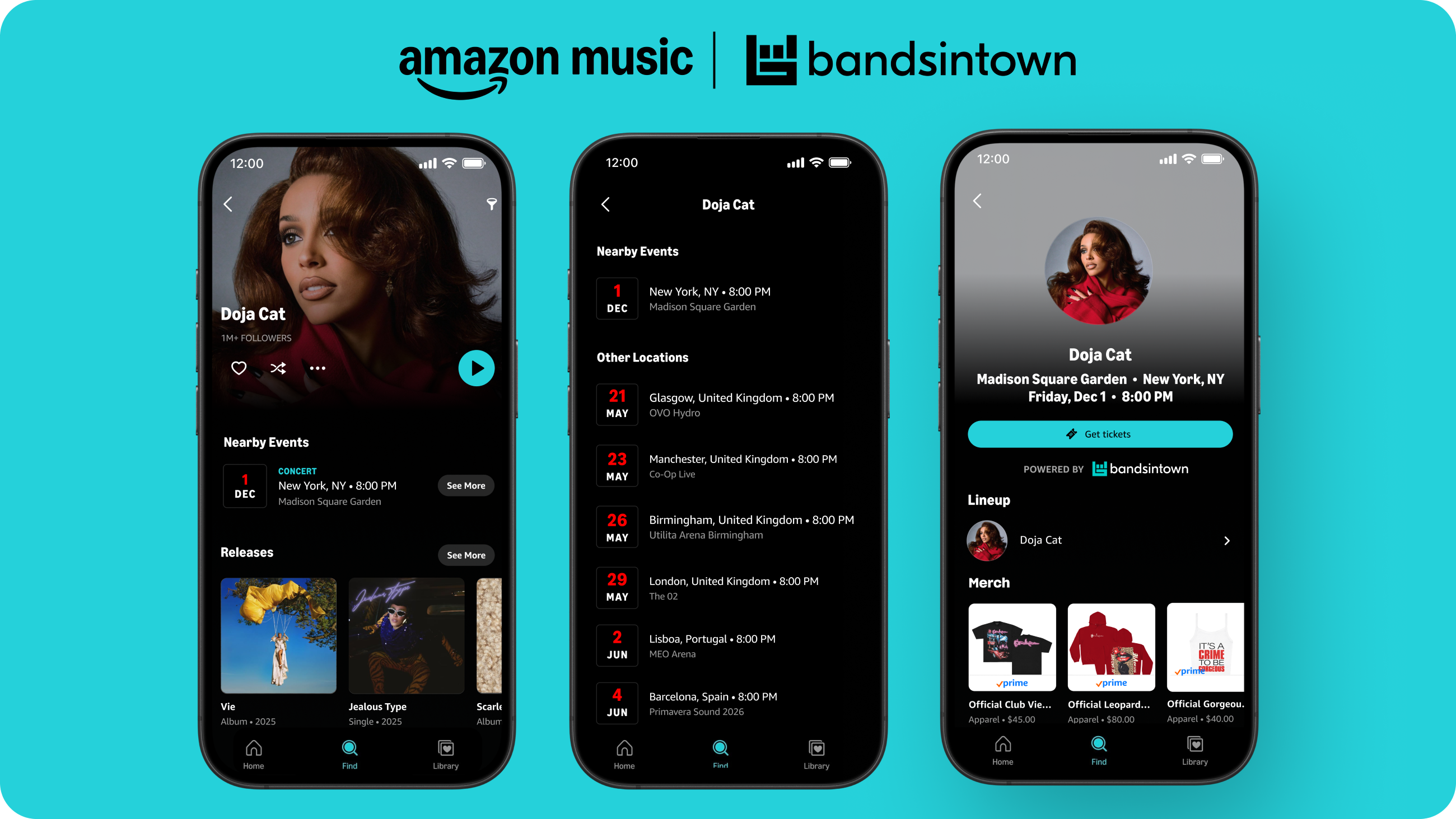 Amazon Music and Bandsintown team up for concert discovery