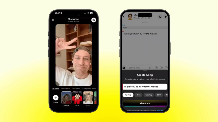 Snapchat users can now turn chats into songs thanks to AI