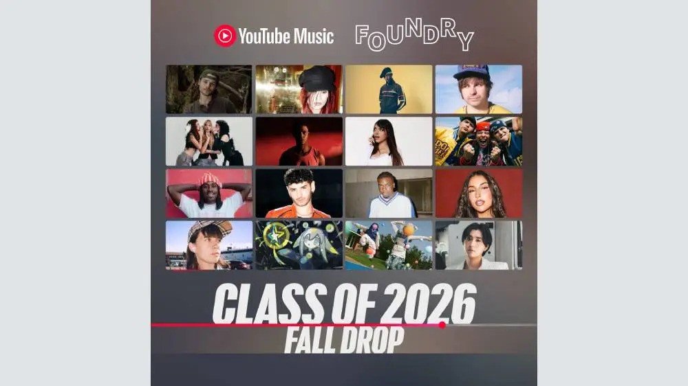 YouTube Music adds 16 new artists to its Foundry Class of 2026
