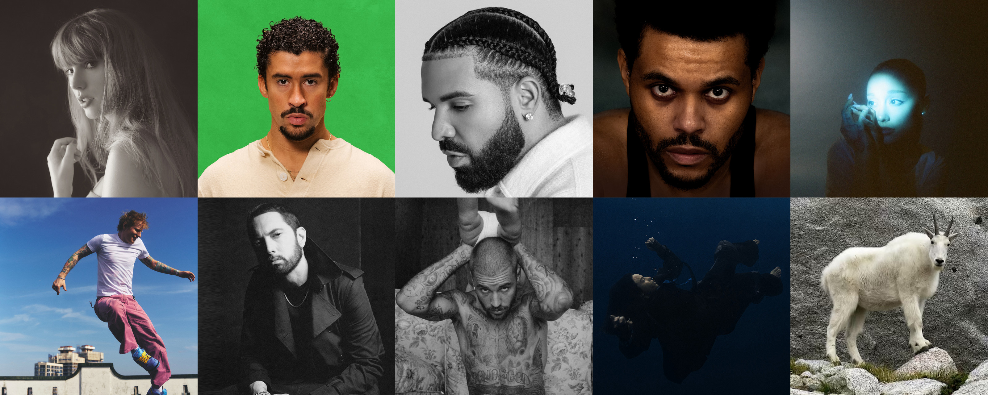 Los 10 artistas más reproducidos de todos los tiempos en Spotify en 2025
