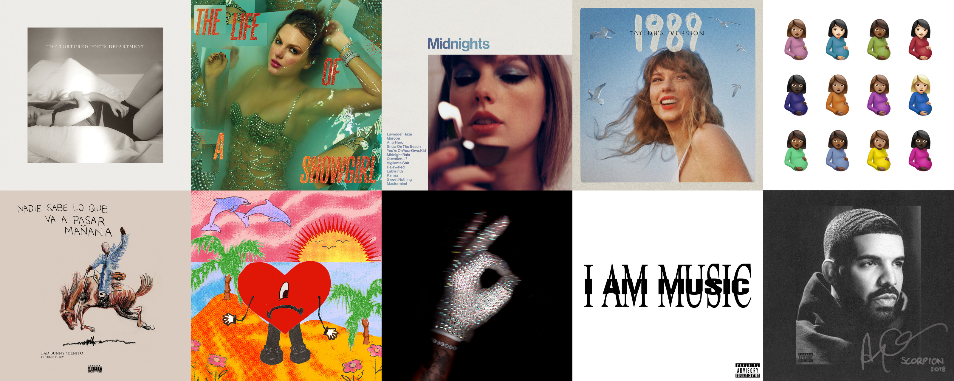 Los 10 álbumes más reproducidos en un solo día en Spotify en 2026