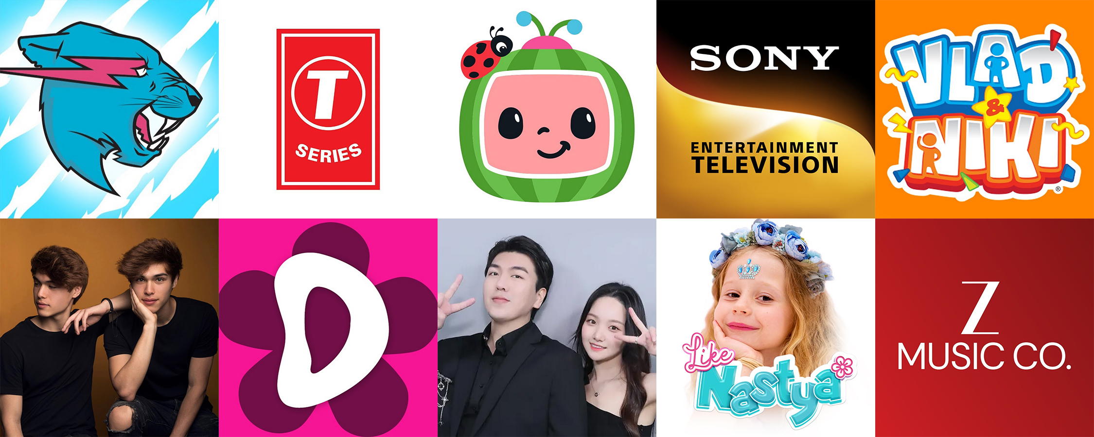 Los 10 YouTubers más populares en 2026: los 10 canales con más suscriptores