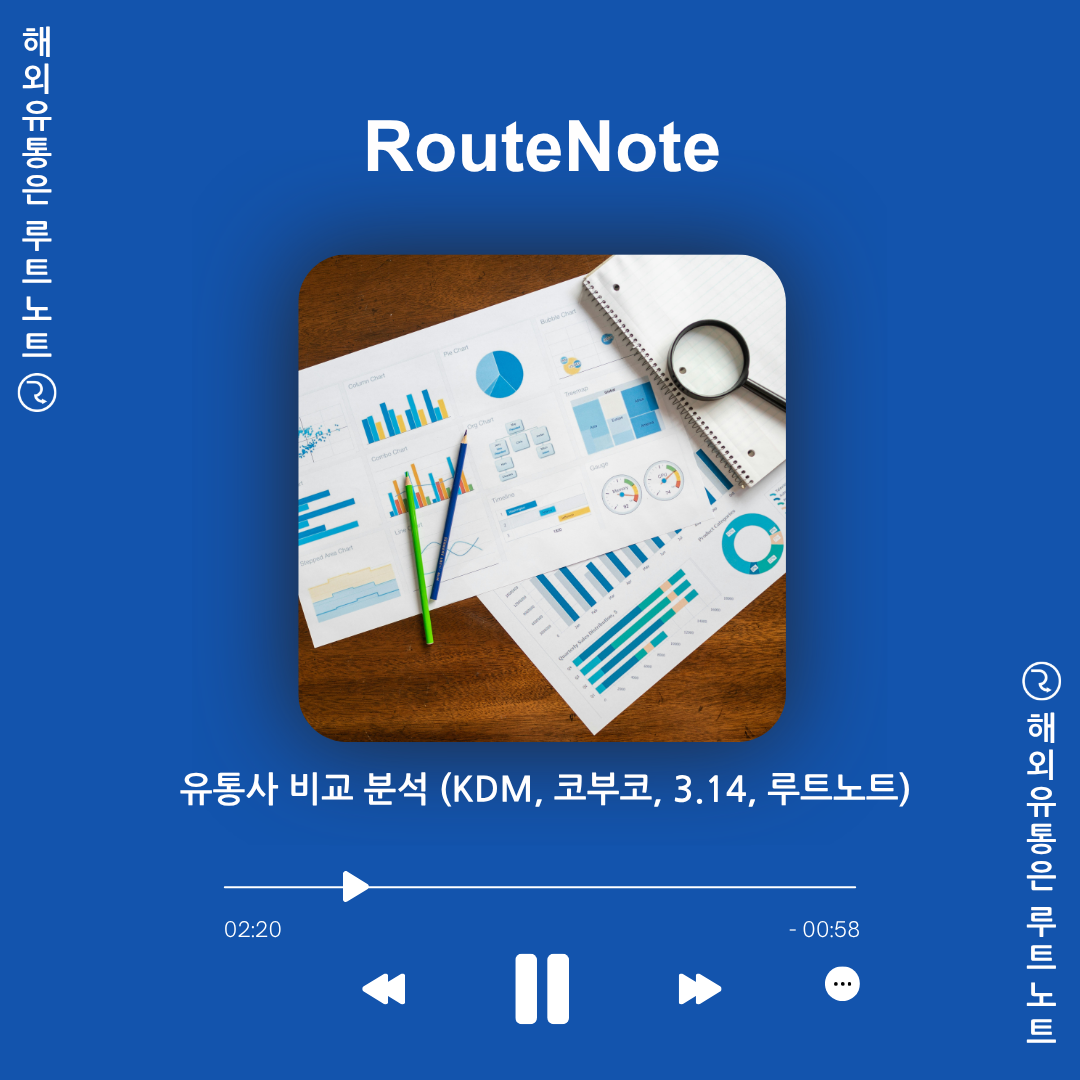 유통사 완벽 비교 분석 (KDM, 코부코, 3.14, 루트노트) 🎶