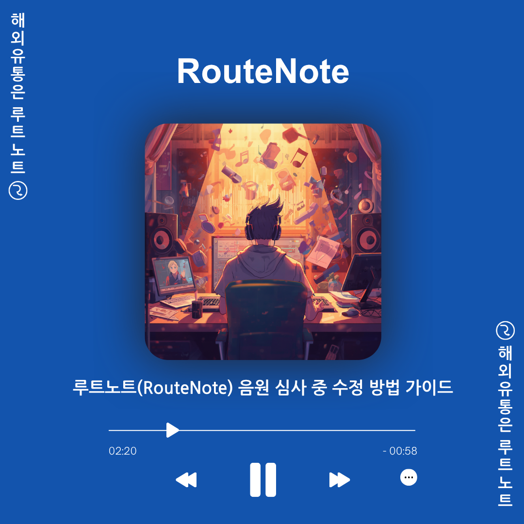 루트노트(RouteNote) 음원 심사 중 오디오 파일 교체 방법 가이드