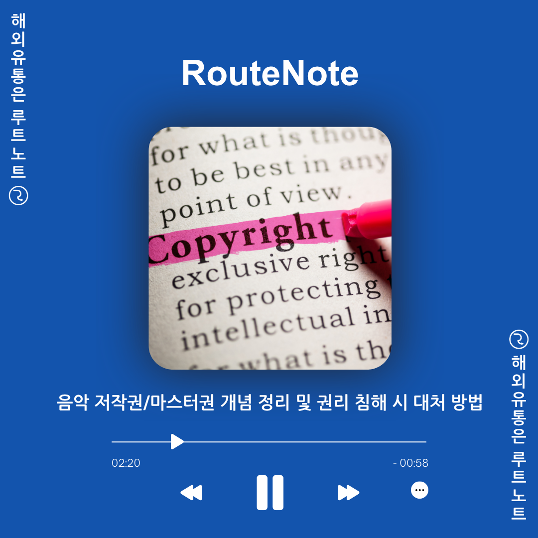 음악 저작권/마스터권 개념 정리 및 권리 침해 시 대처 방법
