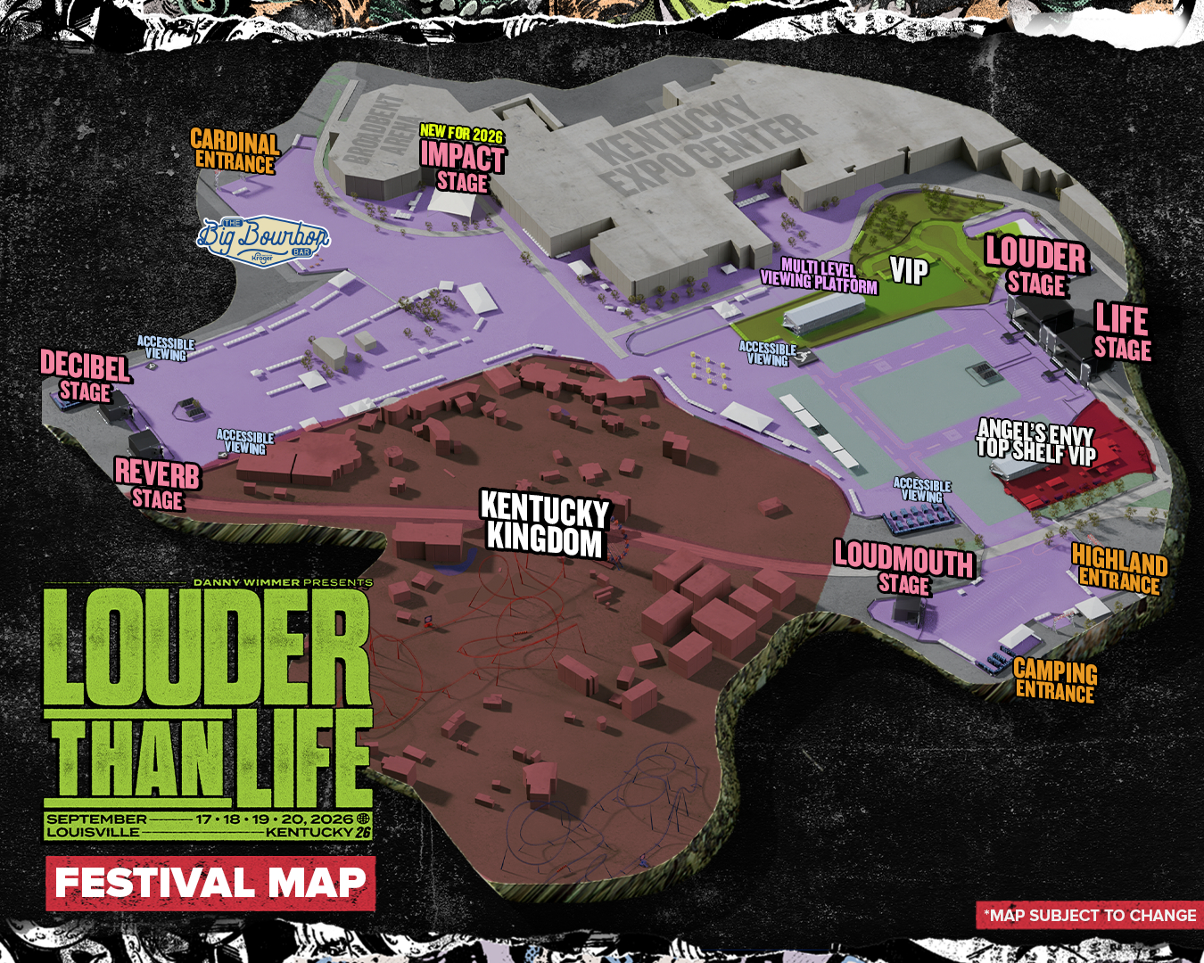 Louder Than Life 2026 Lineup: My Chemical Romance, Iron Maiden, Tool and Limp Bizkit